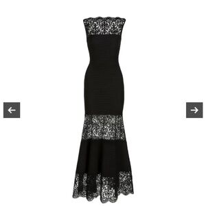 Tadashi Shoji Black Lace Gown